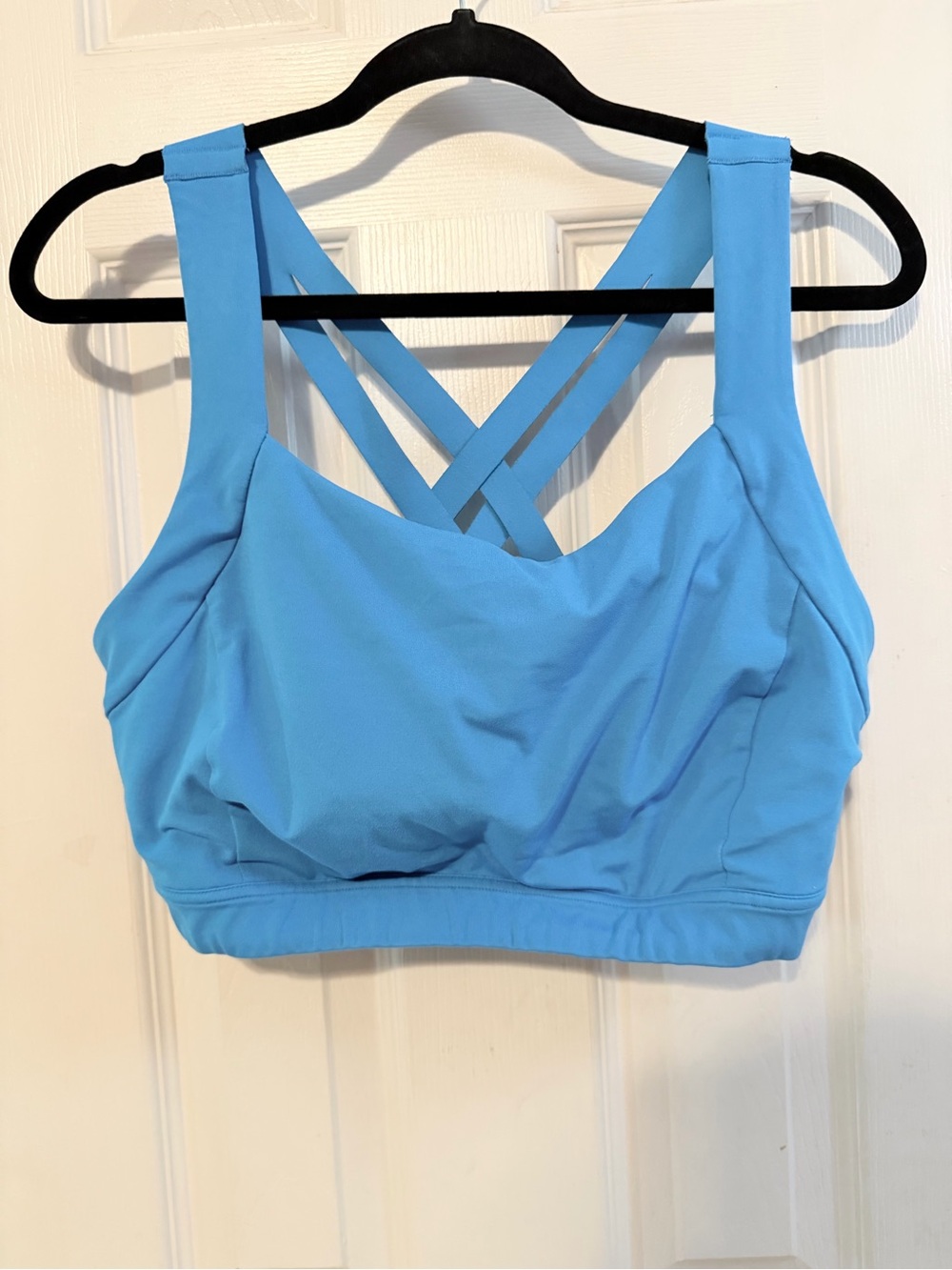 Xersion Light Blue Crisscross Back Wireless Sports Bra